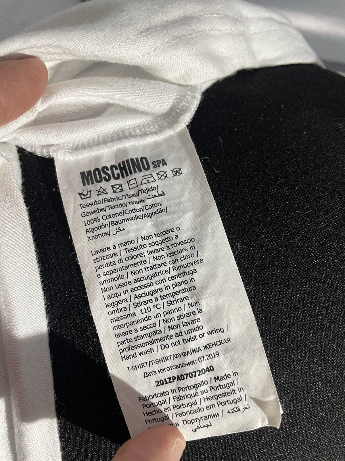Designer × Moschino Moschino Couture Big Logo Women White T-Shirt Size M Size M / US 6-8 / IT 42-44 - 8 Thumbnail