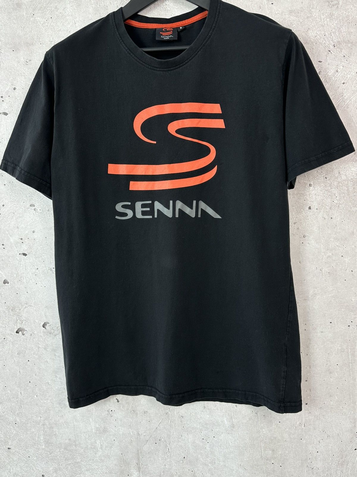 Vintage Ayrton Senna Vintage Printed Racing Black T-shirt Size US L / EU 52-54 / 3 - 2 Thumbnail