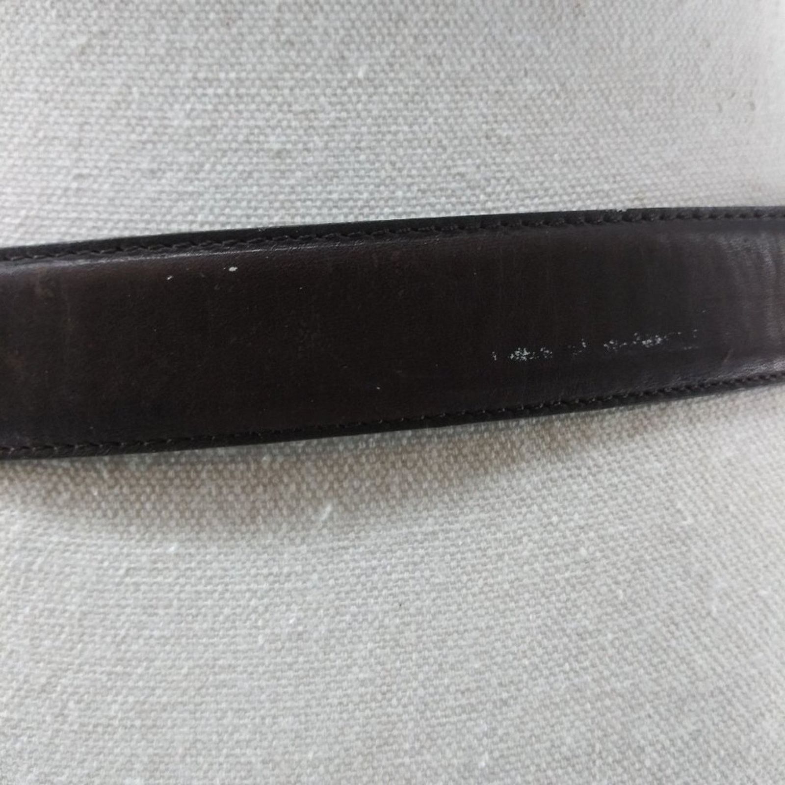 Vintage Women's Brown leather Belt Gold Buckle Anchor Nautical M L Size ONE SIZE - 9 Thumbnail