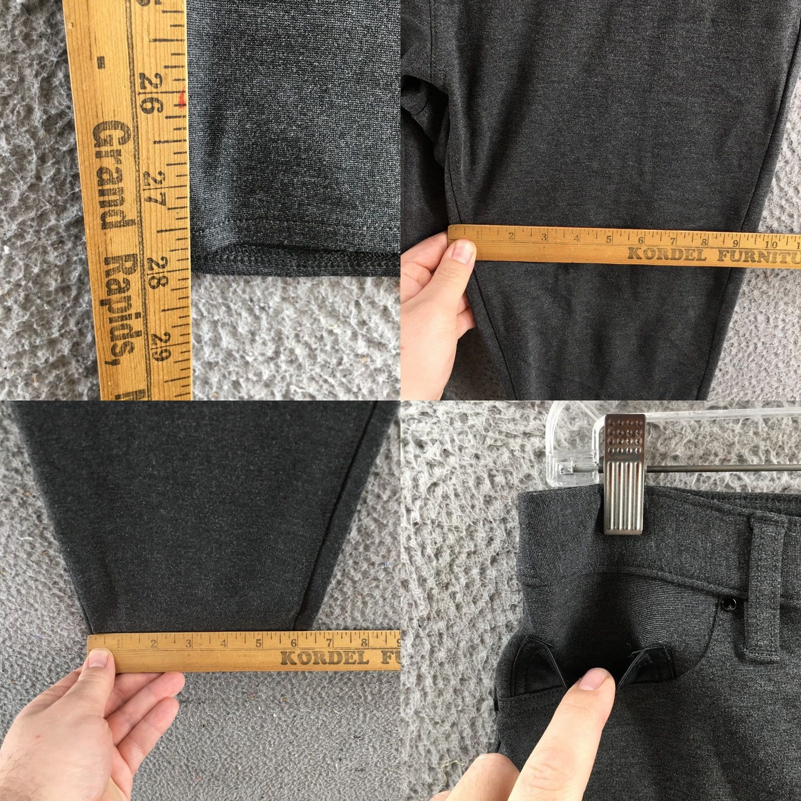 Calvin Klein Calvin Klein & Co Pants Womens Gray Size 12 Stretch Straight Leg Faux Pocket Zip Fly Size 34" / US 12 / IT 48 - 8 Thumbnail