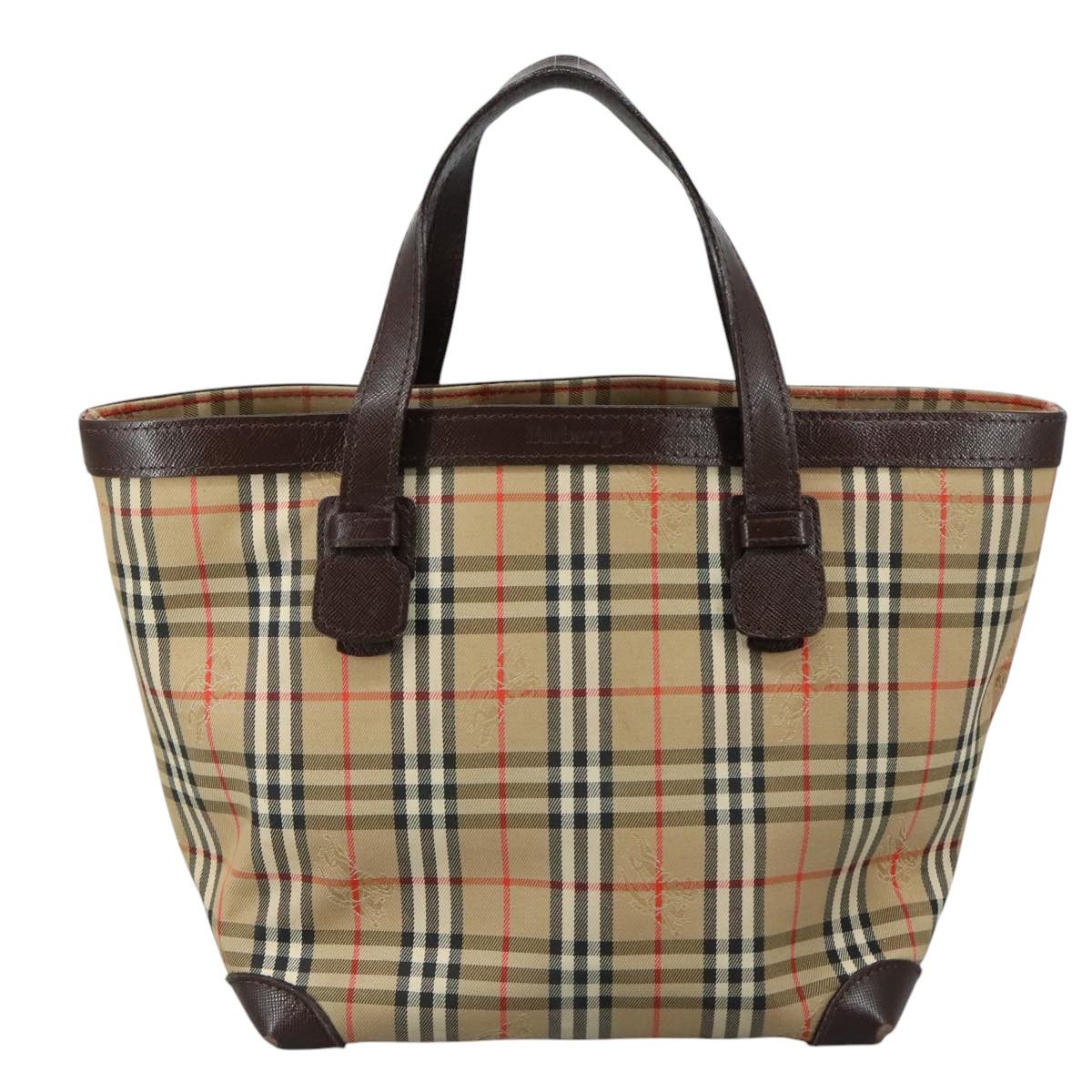 Burberry Nova Check Beige Canvas Handbag (Pre-Owned) Size ONE SIZE - 1 Thumbnail