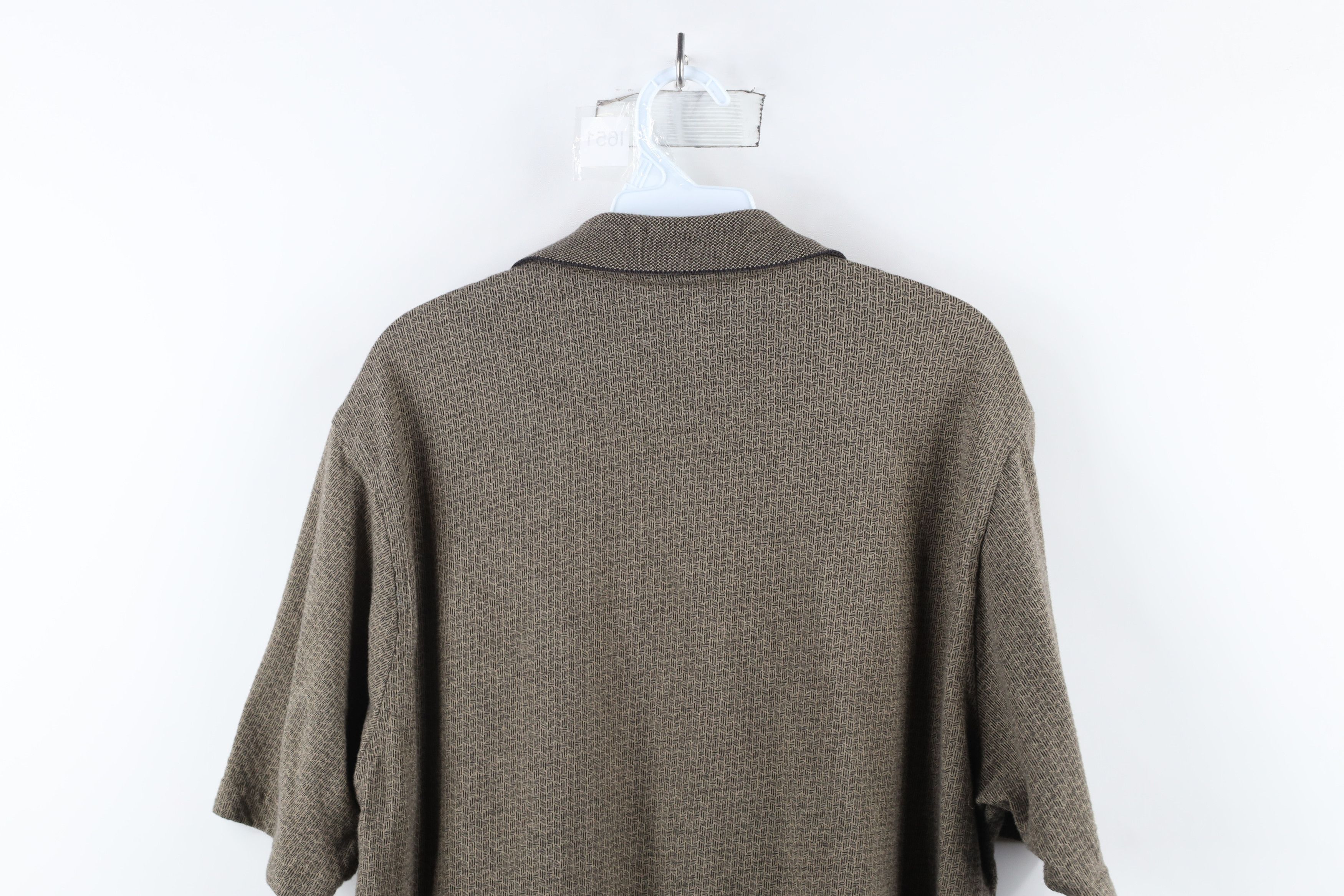 Vintage Vintage 90s Streetwear Knit Collared Polo Shirt Brown Size US L / EU 52-54 / 3 - 9 Thumbnail