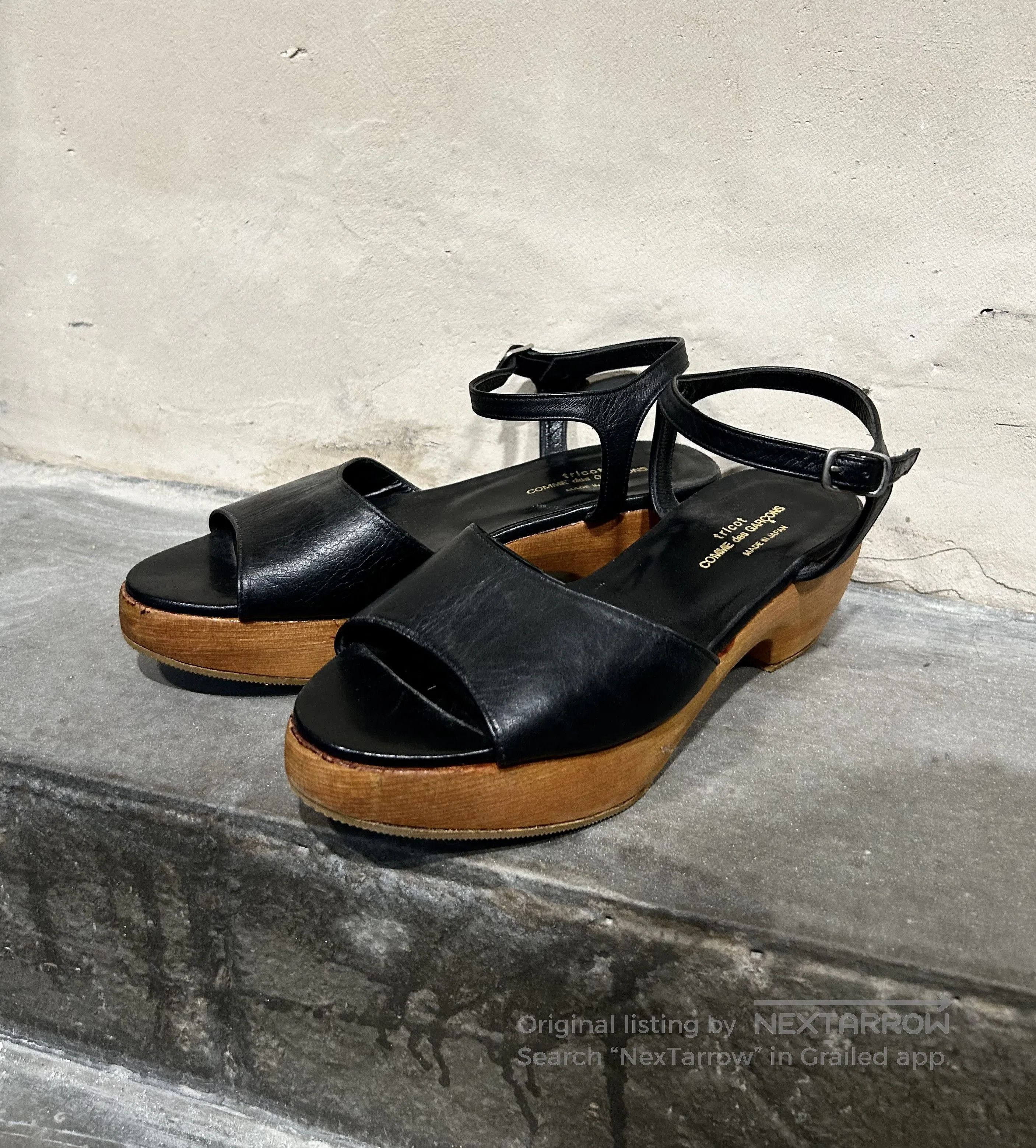 Tricot Comme des Garcons COMME des GARÇONS 90s Wooden Panel Leather Shoes. Size US 5 / IT 35 - 2 Thumbnail