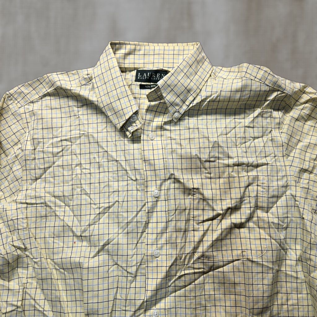 Polo Ralph Lauren Polo Ralph Lauren Shirt Yellow Plaid Button-Up Long Sleeve Casual Men's 16.5 Size US XL / EU 56 / 4 - 1 Thumbnail