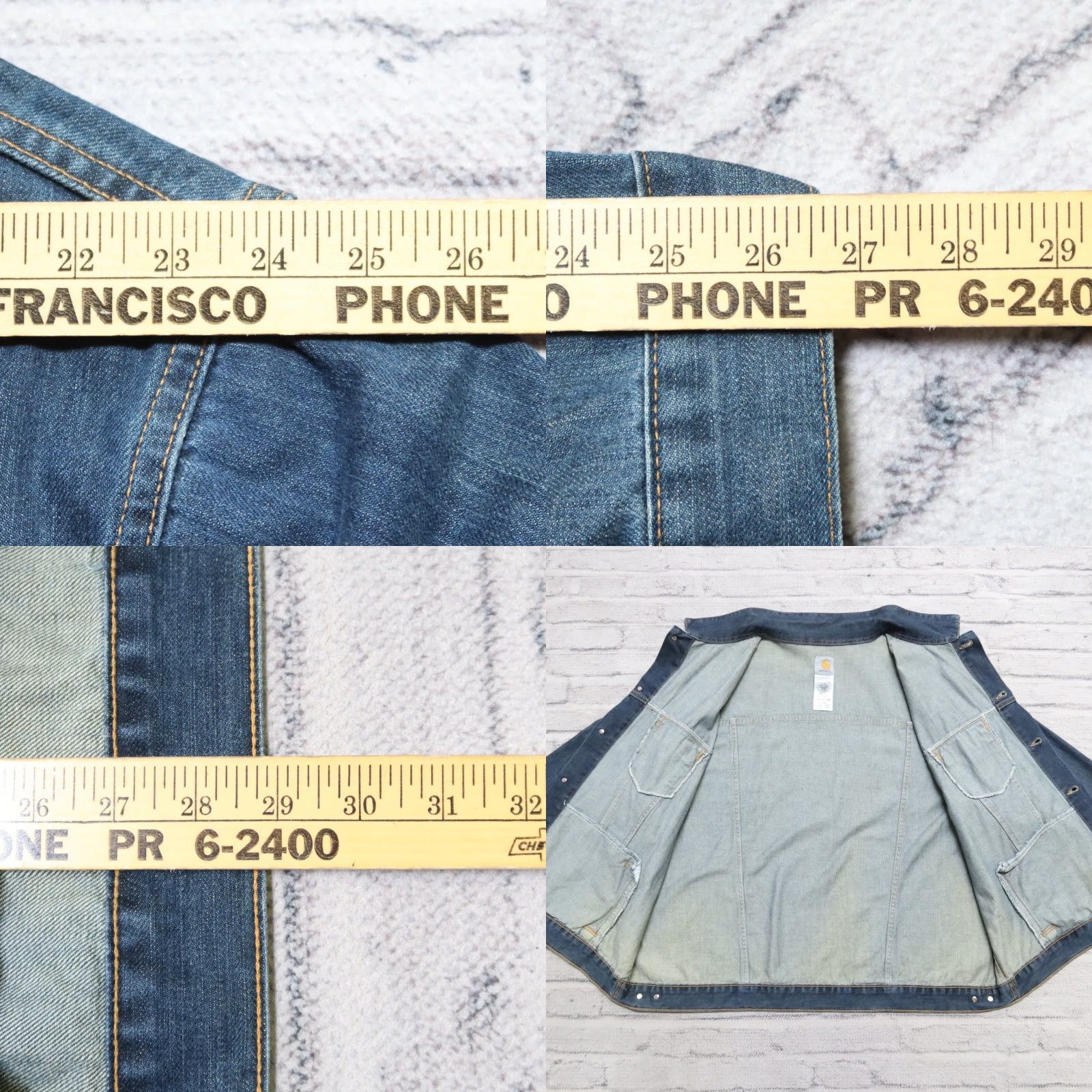 Carhartt VINTAGE Carhartt Denim Trucker Jean Jacket Size 3XL Medium Wash Men Shirt 90s Mens Size US 39 - 8 Thumbnail
