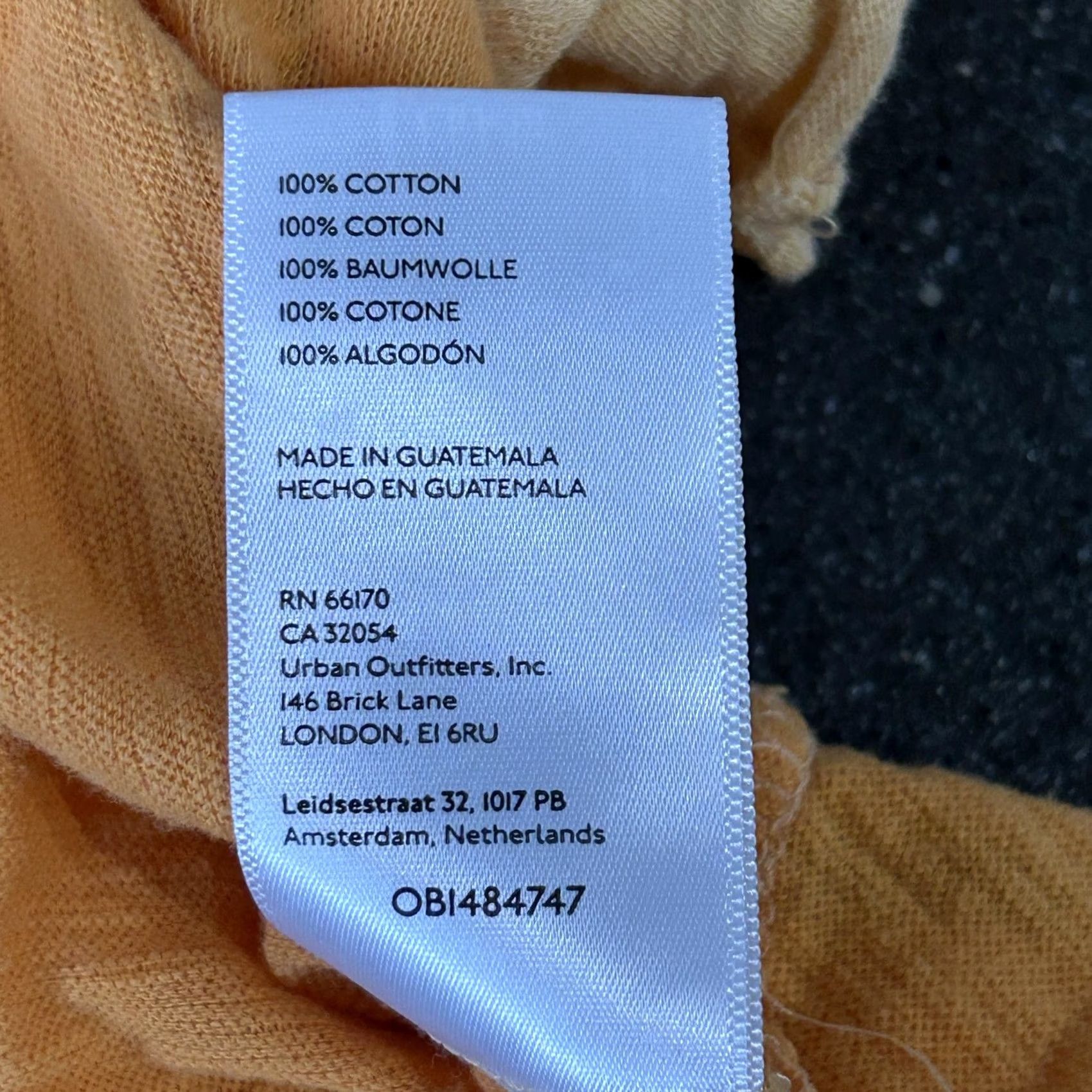 Bdg BDG Shirt Womens Medium Orange Colorblock Cropped Scoop Neck Pocket Tee Top Size M / US 6-8 / IT 42-44 - 5 Thumbnail