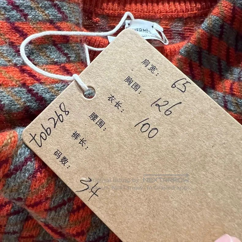 Hermes Hermes Houndstooth cashmere detachable scarf Size XXS / US 00 / IT 34 - 5 Thumbnail