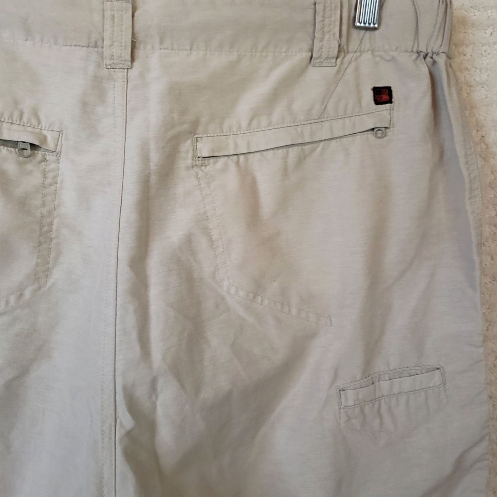Vintage Woolrich Shorts Men's 36 Beige Zip Front 9in Inseam 5-Pocket Cargo Casual Travel Cotton Nylon Sun American Mens Size US 36 / EU 52 - 5 Thumbnail
