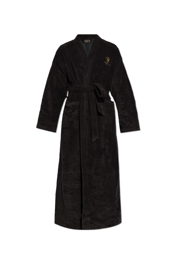 Balenciaga o1bcso1str1125 Maxi Bathrobe Coat in Black Size US M / EU 48-50 / 2 - 1 Thumbnail