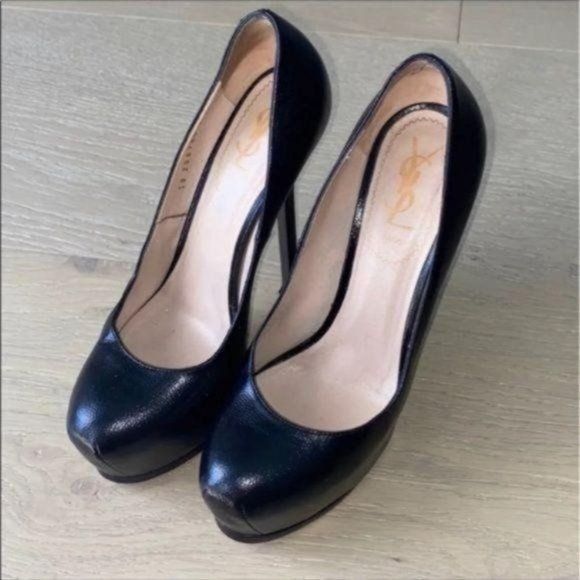 Yves Saint Laurent Yves Saint Laurent 120mm tribute leather pumps Size US 7.5 / IT 37.5 - 3 Thumbnail