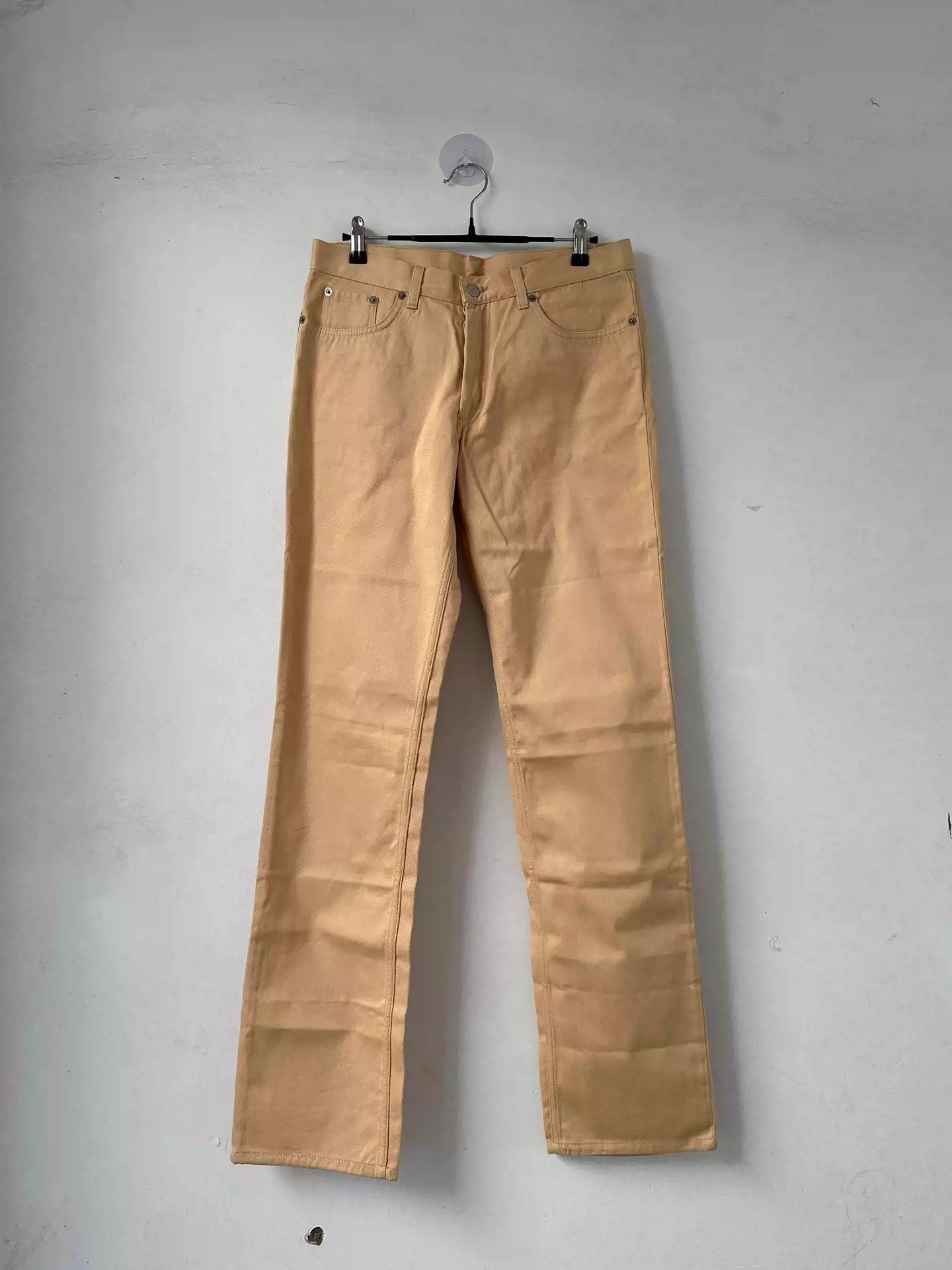 helmut lang raw silk denim boot cut jeans