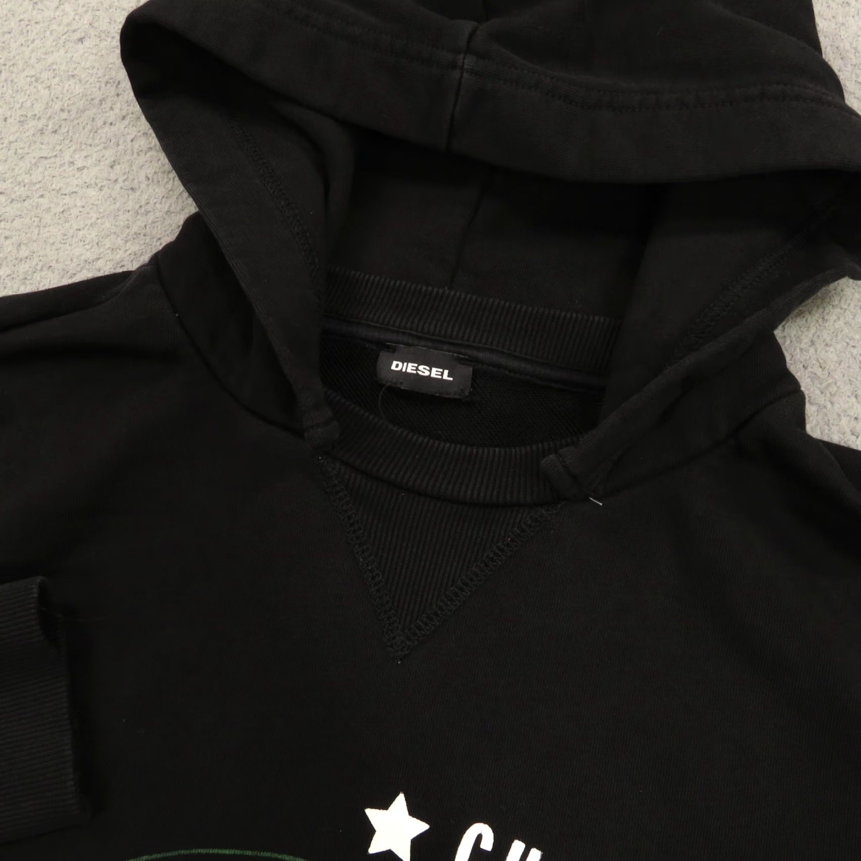 Diesel Diesel Hoodie Men Large Black Naomi Campbell Child at Heart Graphic Sweater Hood Size US L / EU 52-54 / 3 - 3 Thumbnail