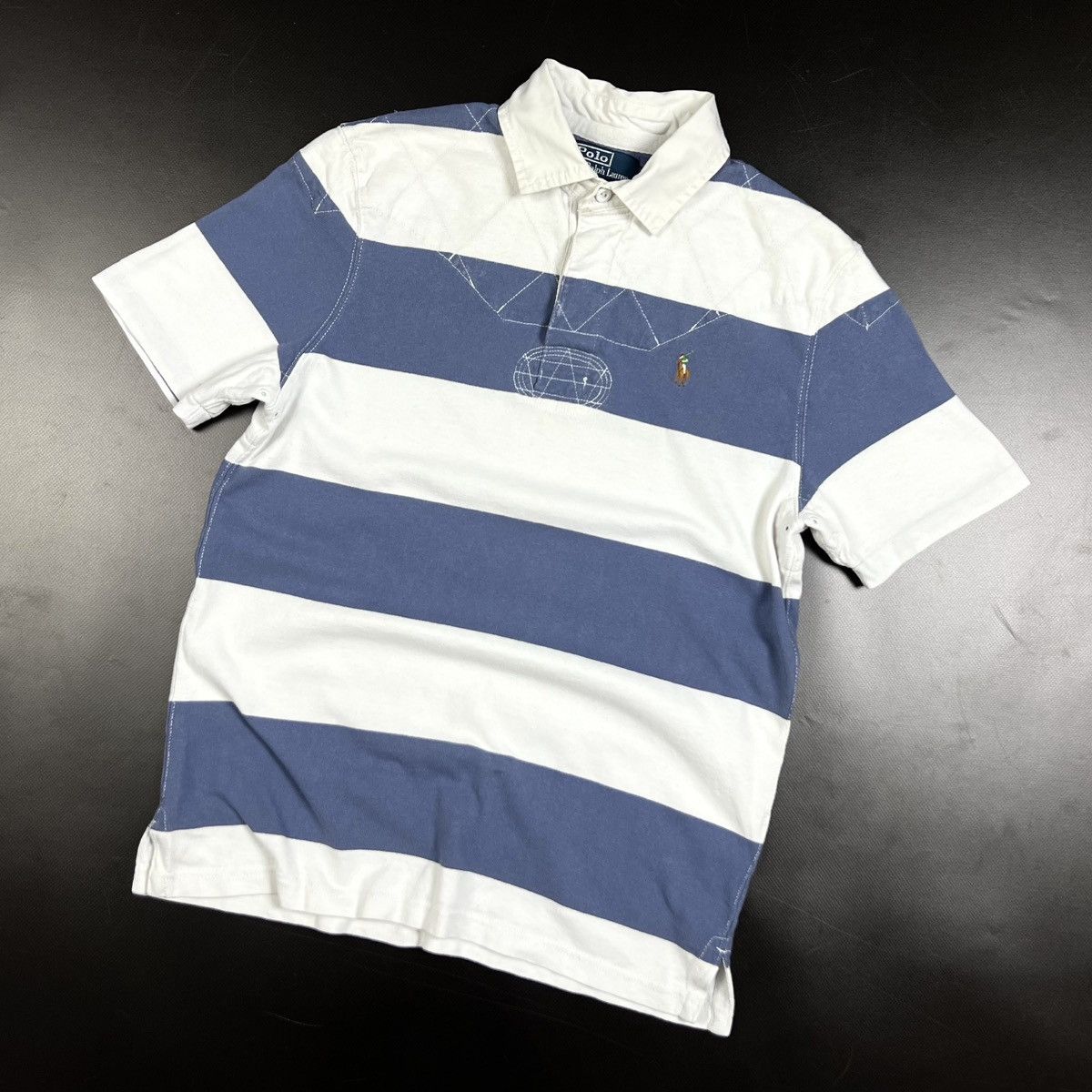 Polo Ralph Lauren × Rugby Ralph Lauren × Vintage Vintage Polo Ralph Lauren Striped Rugby Shirt Size M Size US S / EU 44-46 / 1 - 1 Thumbnail