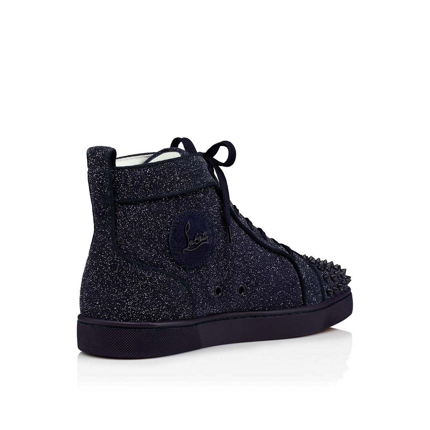 Christian Louboutin o1s1wg110924 Lou Spikes Orlat High Sneakers in Blue Size US 8 / EU 41 - 4 Thumbnail