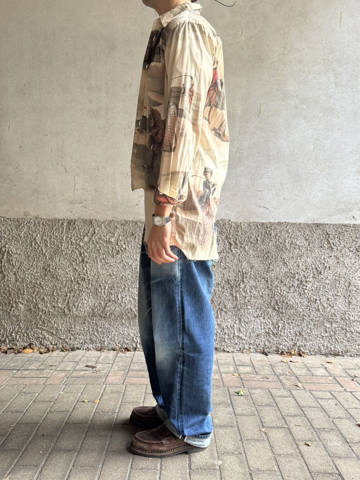 Comme des Garcons Homme Plus Comme Des Garcons Homme Plus asymmetric Cut Print shirt Size US XS / EU 42 / 0 - 20 Thumbnail