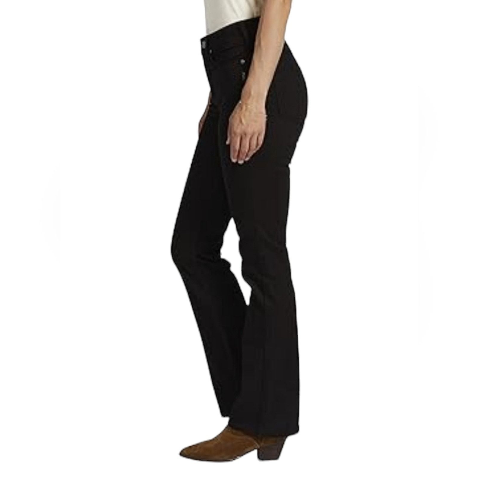 Silver Jeans Co. Silver Jeans Infinite Fit Black Stretch bootcut jeans 12/14 Size 36" / US 14 / IT 50 - 3 Thumbnail