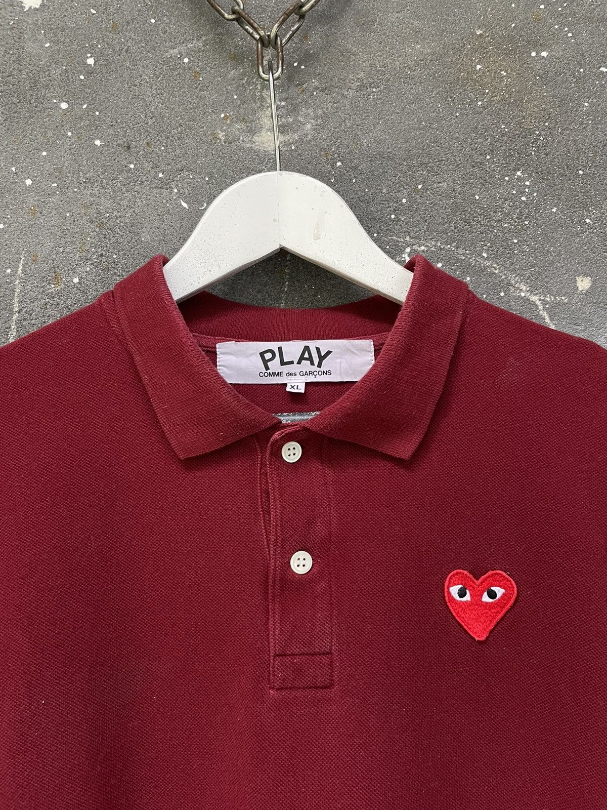 Comme des Garcons PLAY Play Comme Des Garçons Polo T-Shirt Red Size US XL / EU 56 / 4 - 3 Thumbnail