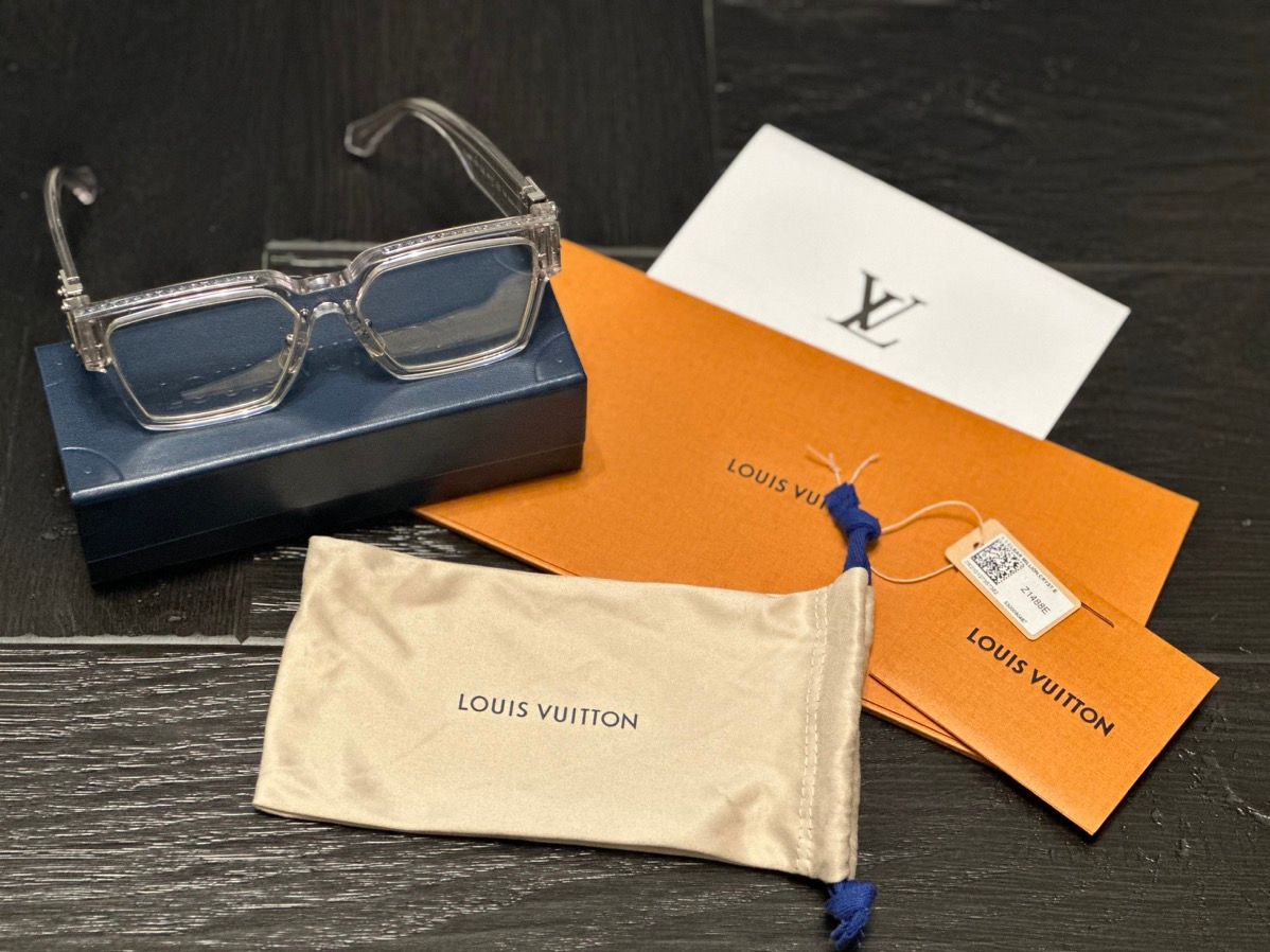 Louis Vuitton 1.1 Millionaires Sunglasses Blue Transparent for Men