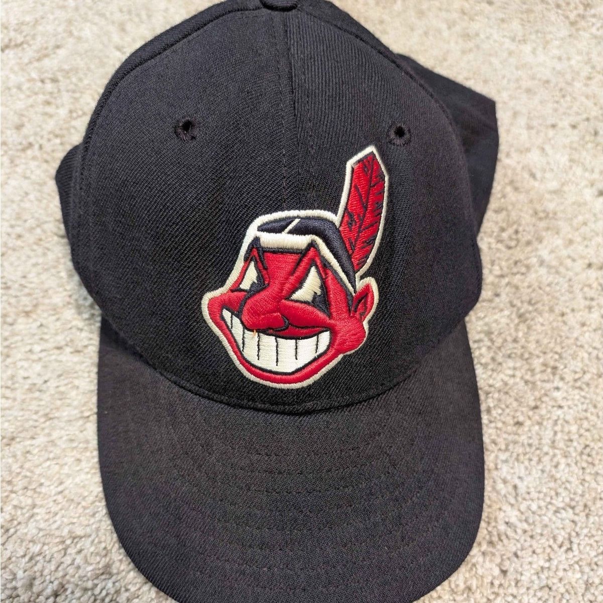 New Era 90s New Era 59FIFTY Cleveland Indians Chief Wahoo Hat 7 1/2 Size ONE SIZE - 1 Thumbnail