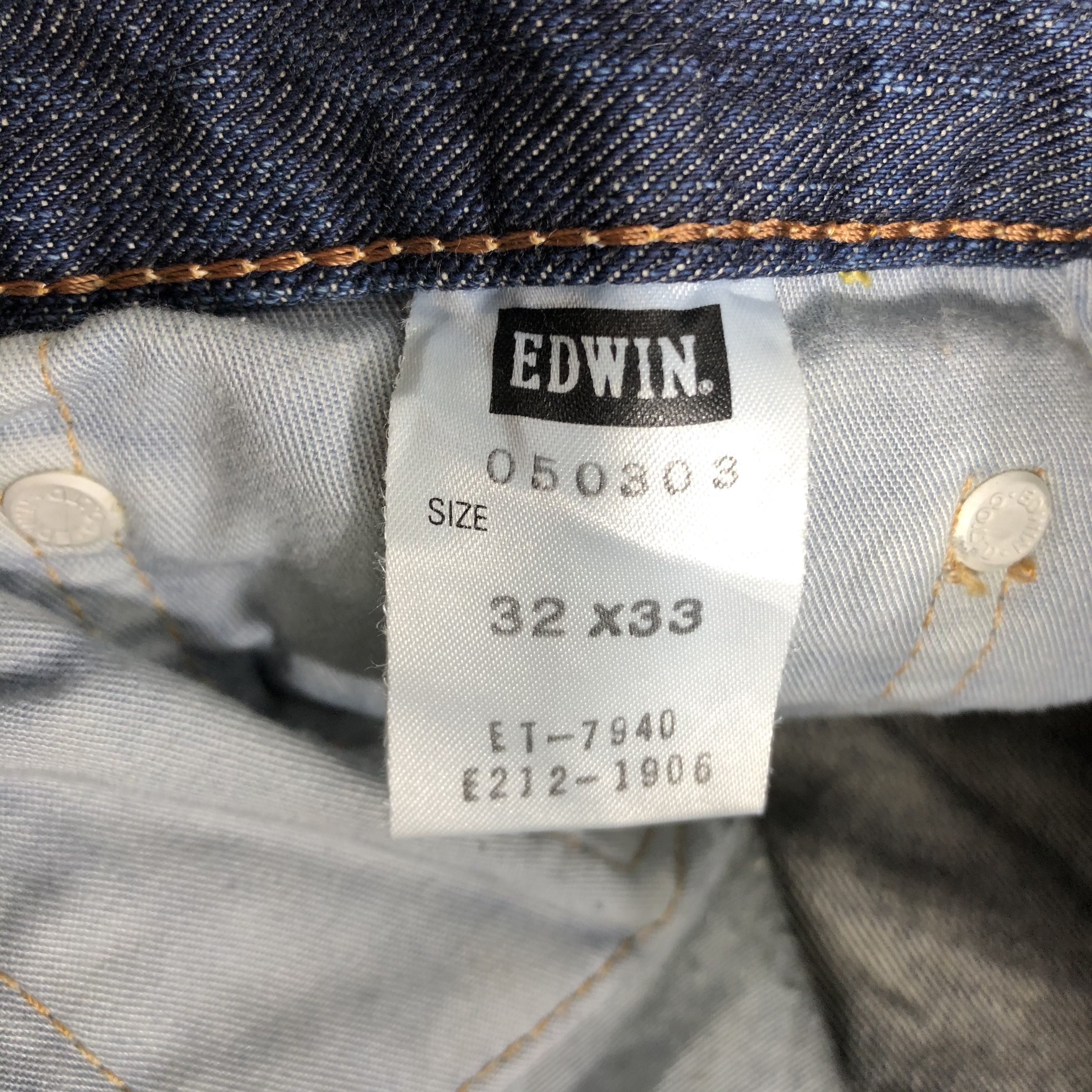Edwin Vintage Edwin 503 Jeans Distressed Denim KJ2946 Size US 32 / EU 48 - 10 Thumbnail