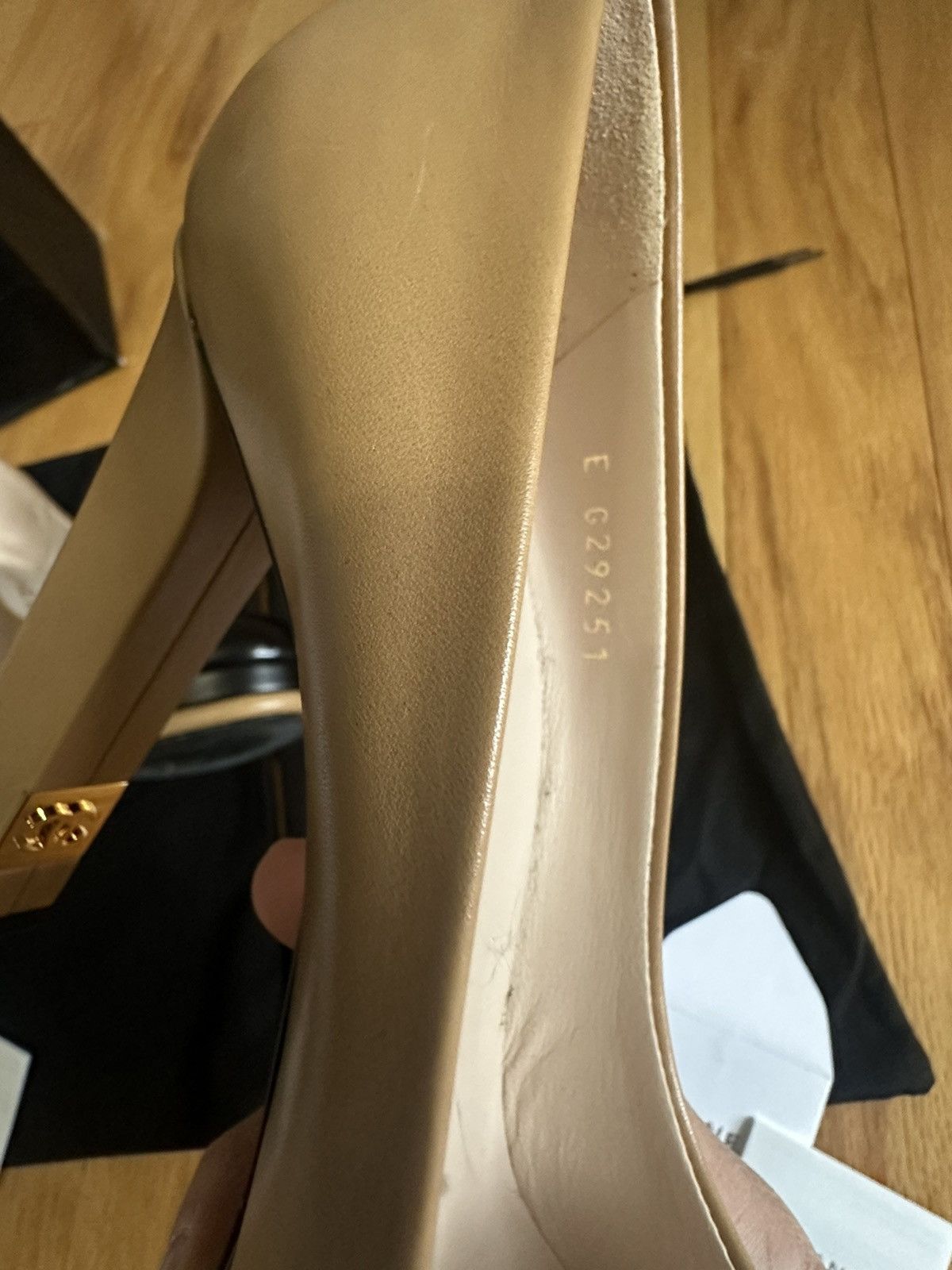 Chanel Chanel CC Platform Pumps - Beige/Black Size US 9 / IT 39 - 9 Thumbnail