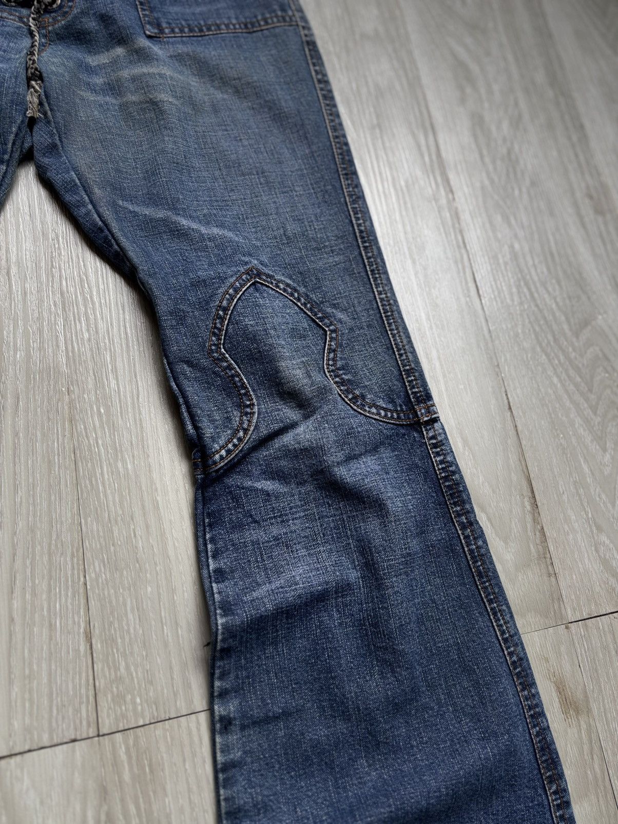 Japanese Brand G brand lace up flare jeans Size US 27 - 3 Thumbnail