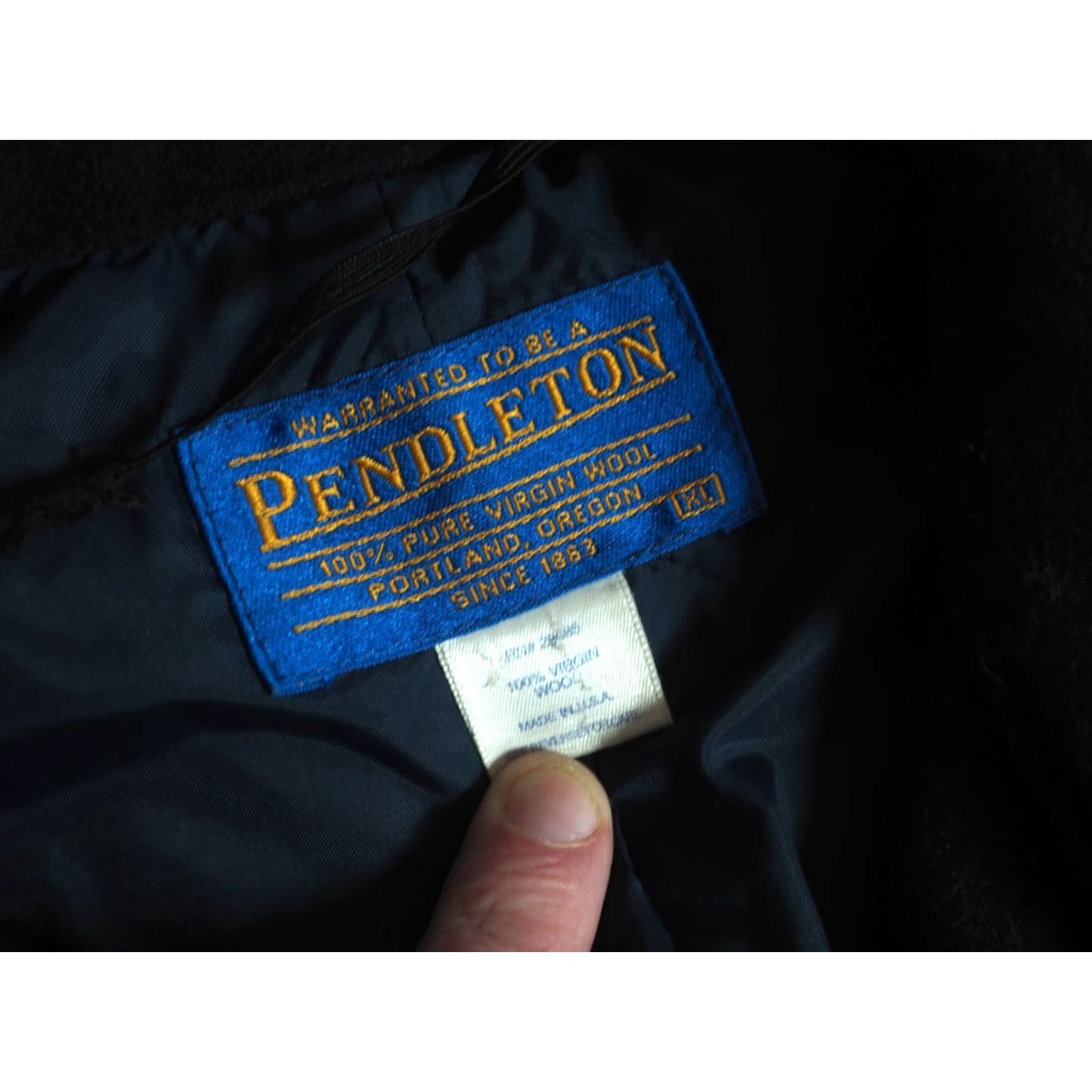 Pendleton VTG Pendleton Wool Barn Coat XL 100% Wool Dark Navy Blue Button Chore Coat Mens XL Size US XL / EU 56 / 4 - 5 Thumbnail