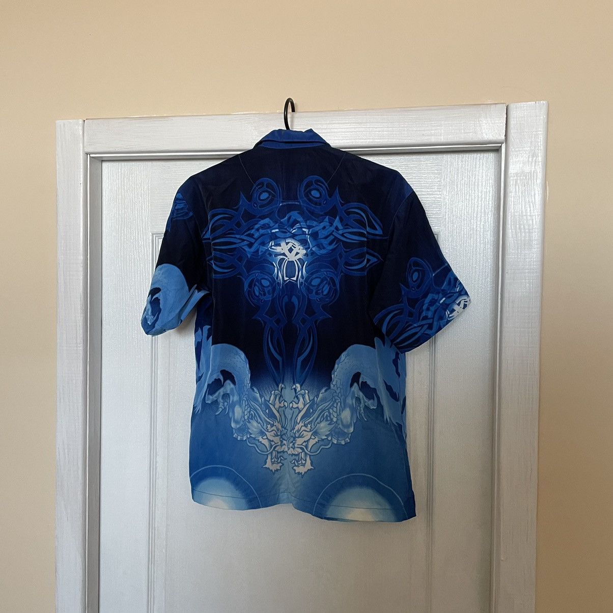 Japanese Brand × Vintage Fire vintage y2k dragon button up shirt anime manga style Size US L / EU 52-54 / 3 - 4 Thumbnail