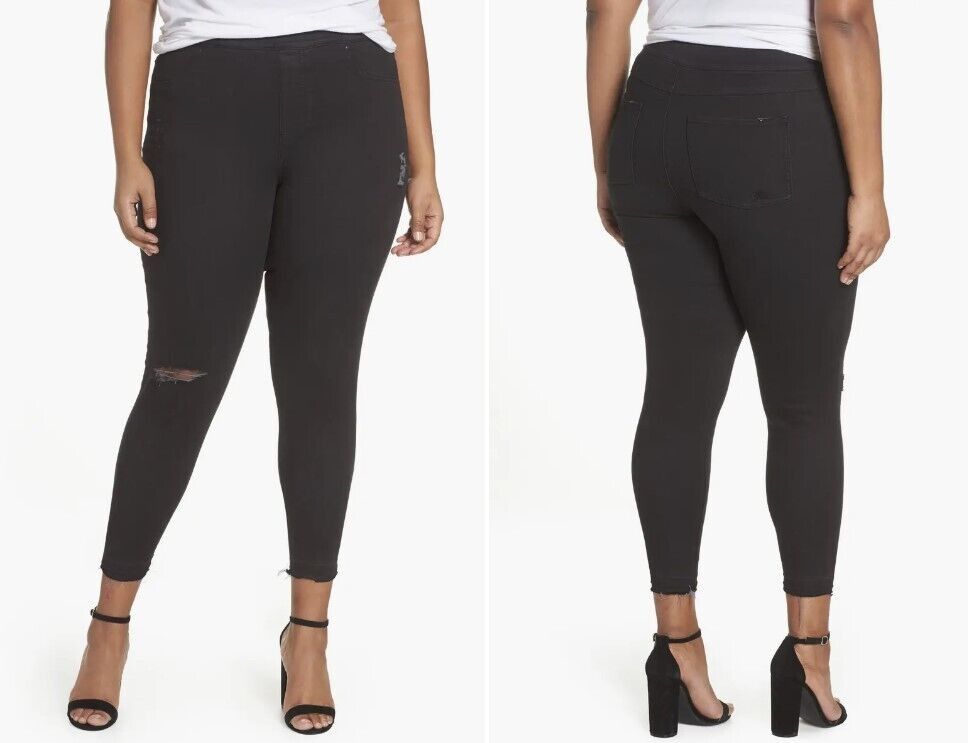 Spanx Spanx Distressed Skinny Jeans Vintage Black ( 2X ) Size 42" / US 20 - 1 Thumbnail