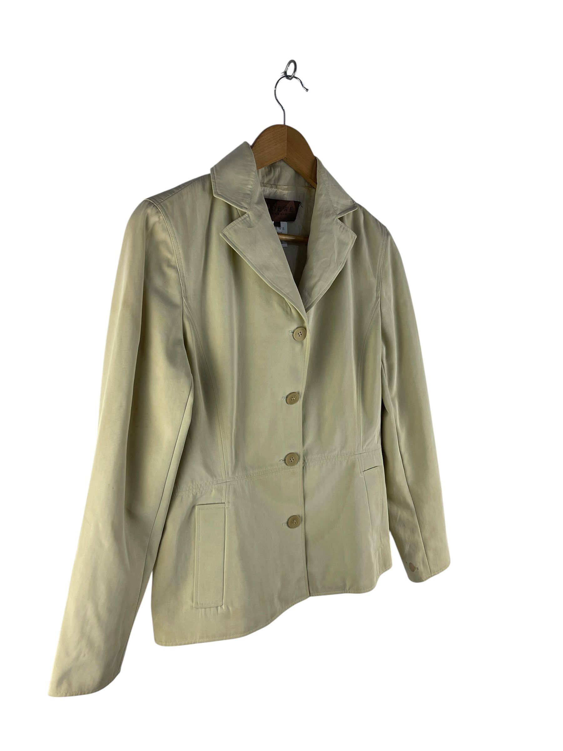 Loewe Vintage LOEWE Tailored Blazer Jacket Cotton Silk Lined Size S / US 4 / IT 40 - 5 Thumbnail