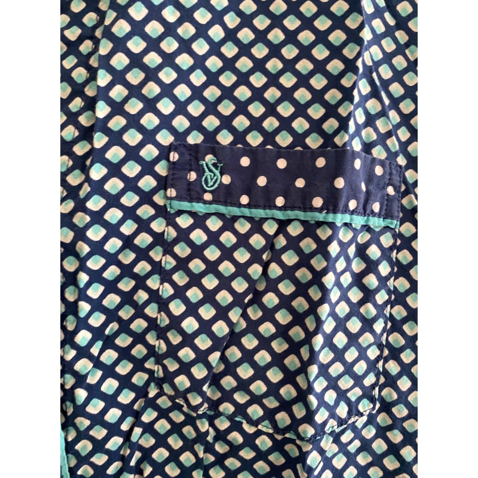 Victoria's Secret VINTAGE Victoria's Secret Button Down Pajama Shirt Top Small Short Blue White Size S / US 4 / IT 40 - 3 Thumbnail