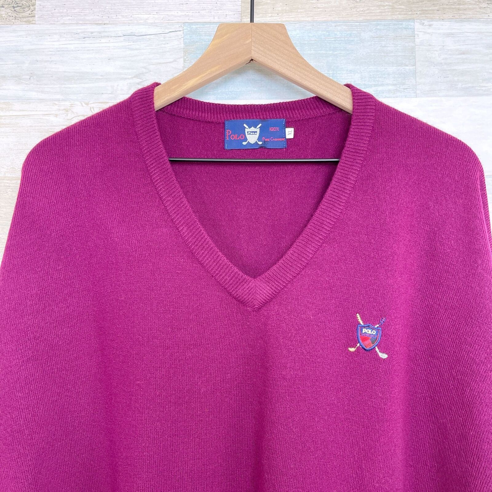 Polo Ralph Lauren POLO Ralph Lauren Cashmere Sweater Red Golf VTG Mens XL Size US XL / EU 56 / 4 - 2 Thumbnail