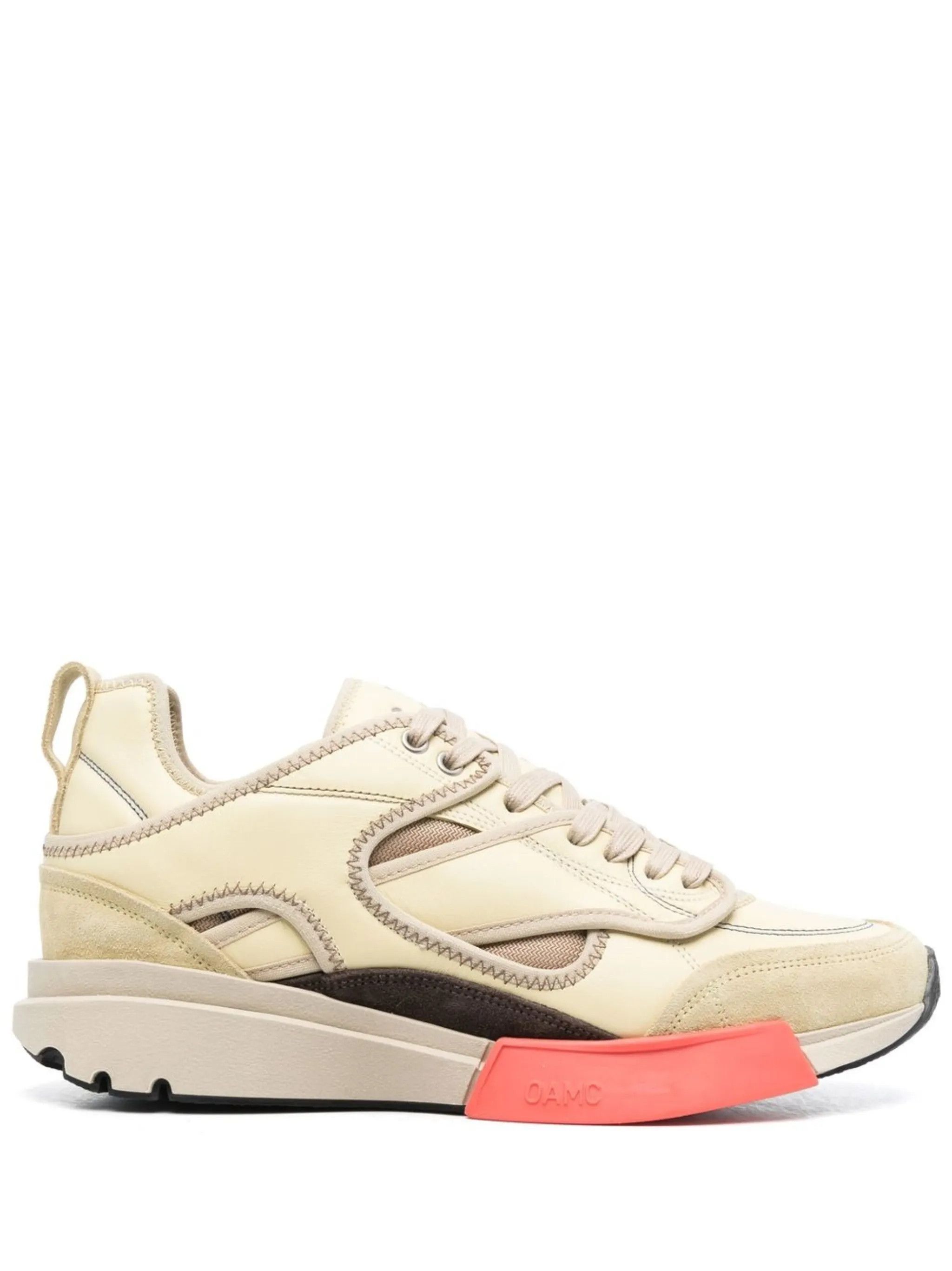 OAMC o1y0225 Logo Low-Top Sneakers in Cream Size US 10.5 / EU 43-44 - 1 Thumbnail