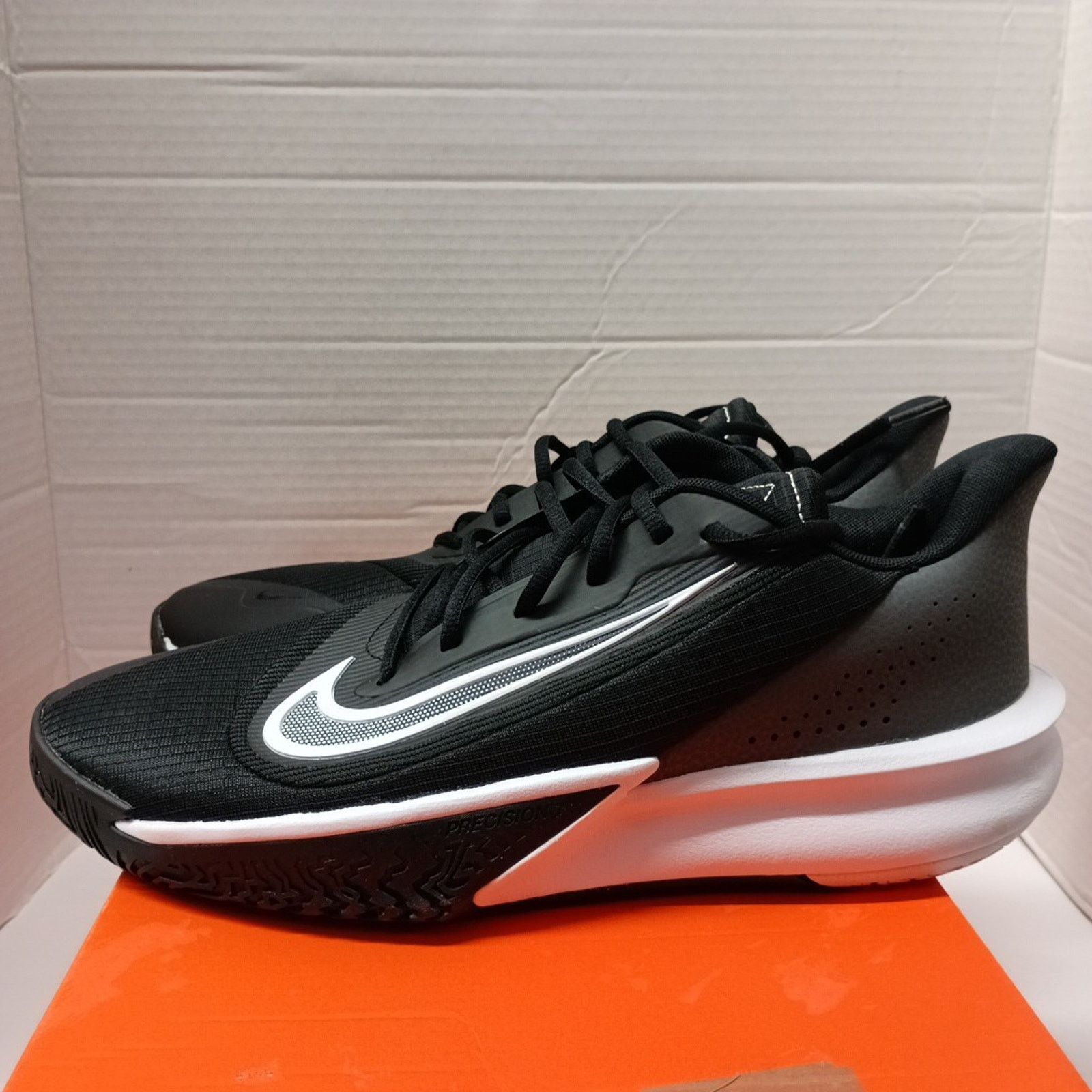 Nike Men's Nike Precision VII Basketball Sneakers Size 11 Black Size US 11 / EU 44 - 3 Thumbnail