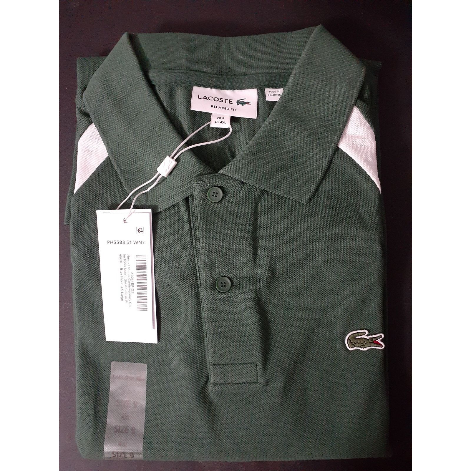 Lacoste Lacoste Men's Short Sleeve Relaxed Fit Petit Pique Polo 4XL Size US XXL / EU 58 / 5 - 2 Thumbnail