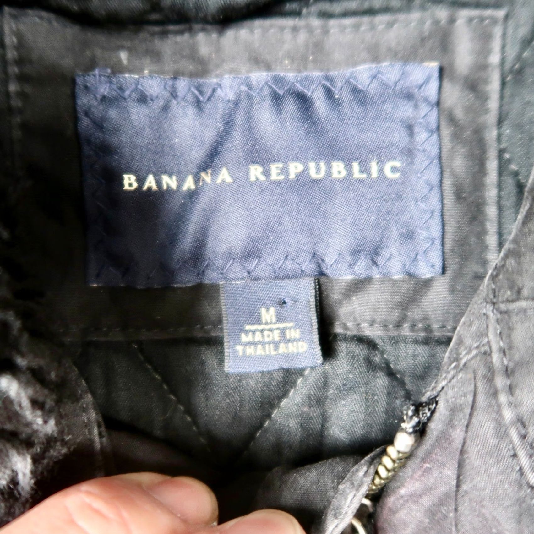 Banana Republic Banana Republic Mens Field Jacket Black M Detachable Faux Shearling Collar Quilt Size US M / EU 48-50 / 2 - 6 Thumbnail