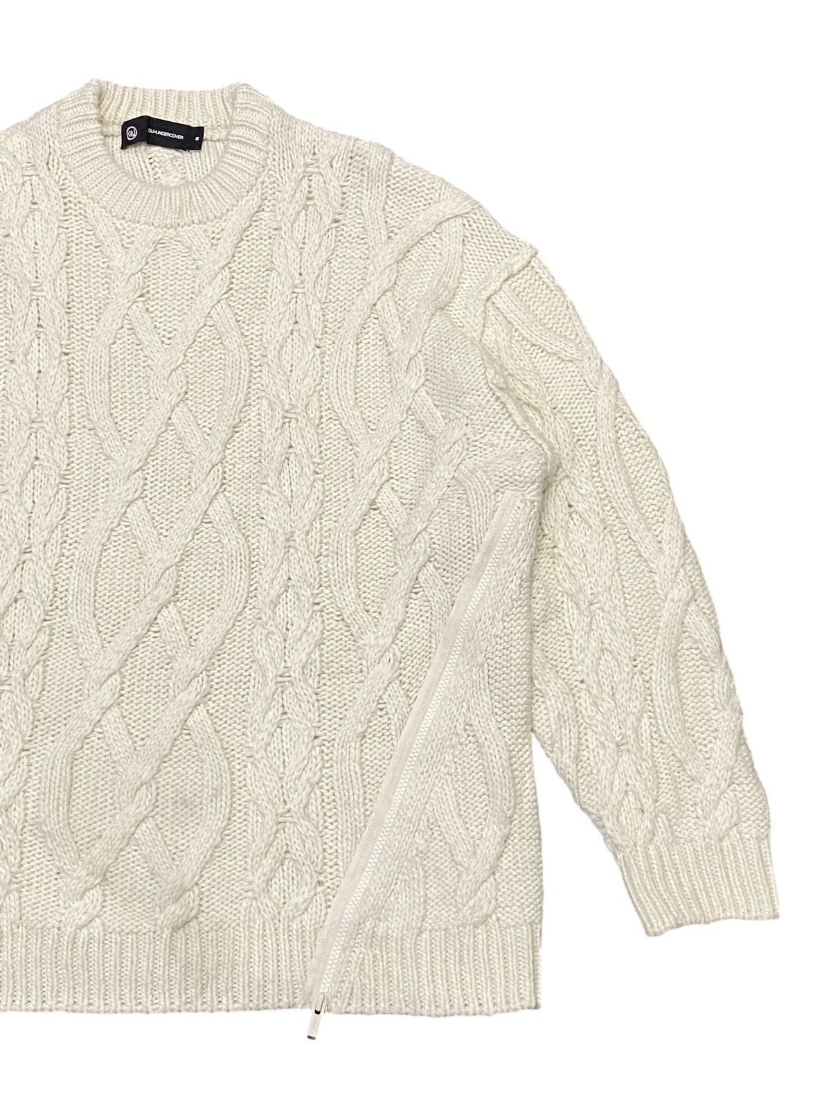 GU × Undercover Gu X Undercover Diagonal Zipper Coble Knit Sweater Size US M / EU 48-50 / 2 - 6 Thumbnail