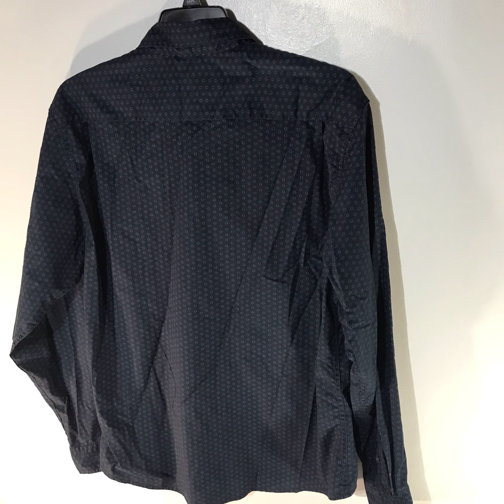 Wrangler Wrangler Button-Up Mens XL Navy Geometric Pattern Button-Down Shirt Long Sleeve Regular Fit Size US XL / EU 56 / 4 - 5 Thumbnail