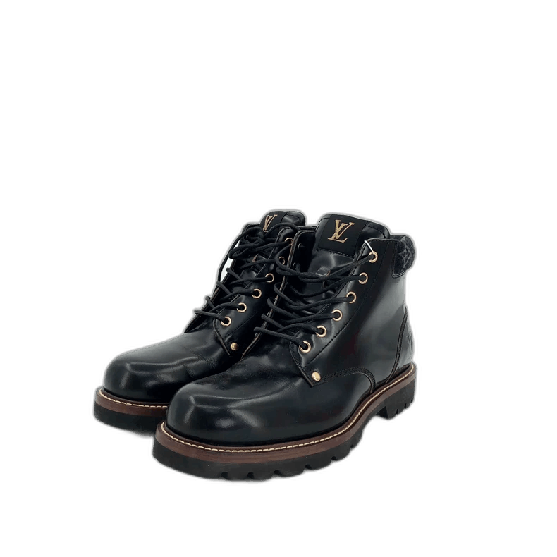 Louis Vuitton Louis Vuitton Black Leather Martin Boots Size US 10 / EU 43 - 1 Thumbnail