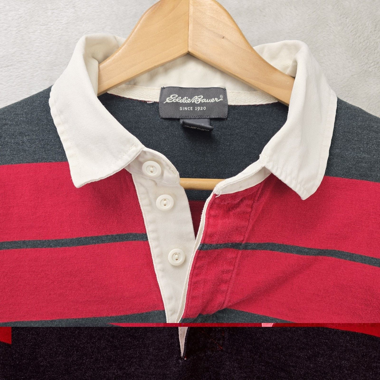 Eddie Bauer Eddie Bauer Rugby Polo Shirt Mens Large Tall Striped Vintage Size US L / EU 52-54 / 3 - 5 Thumbnail
