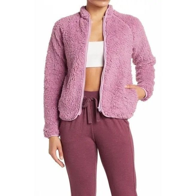 Other Z By Zella Pink Faux Shearling Zip Front Jacket Size S / US 4 / IT 40 - 1 Thumbnail