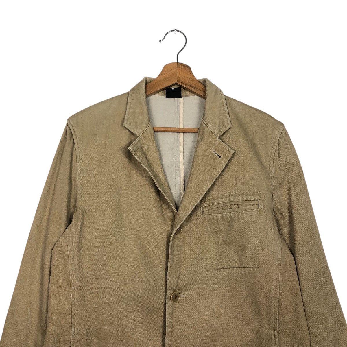 Japanese Brand SHIPS Japan Washed Cotton Work Blazer in Olive Issey Miyake Size US M / EU 48-50 / 2 - 4 Thumbnail