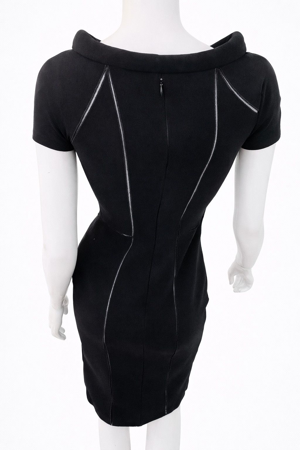 plein sud Plein Sud Bodycon Padded Semi-Transparent Midi Dress Size S / US 4 / IT 40 - 4 Thumbnail