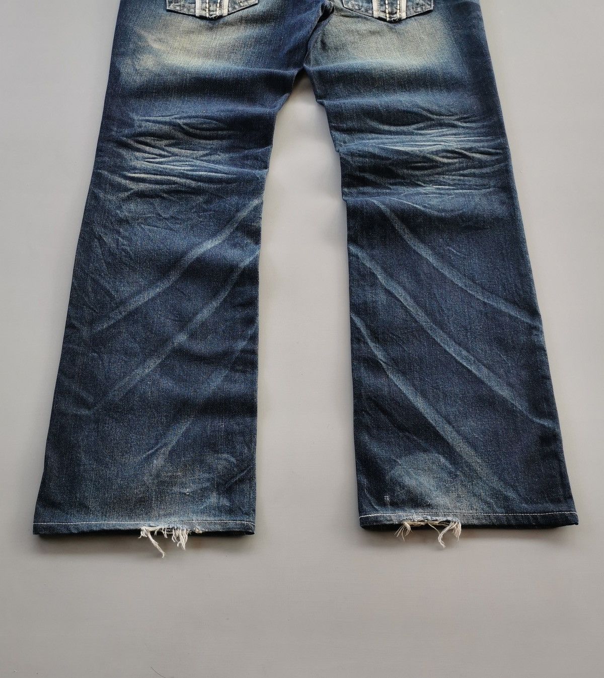 Japanese Brand Lolita Concert Club Denim Jeans Size US 35 - 3 Thumbnail