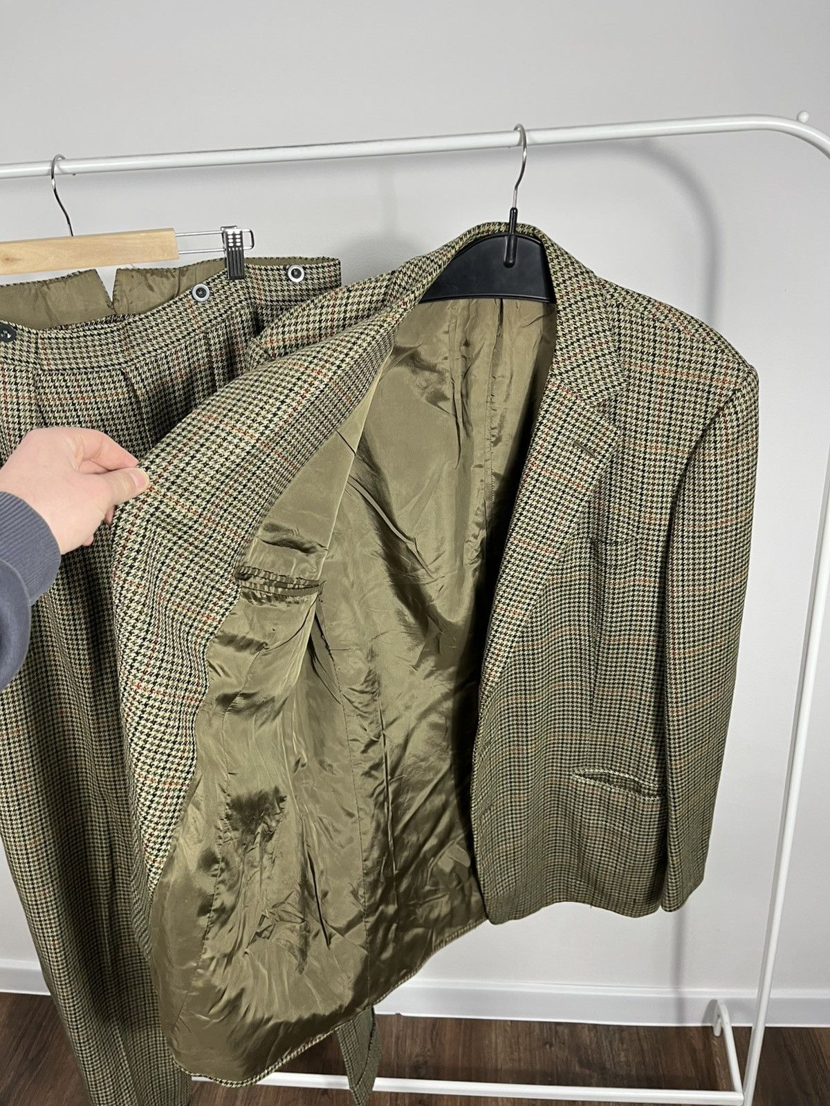 Savile Row Vintage 1989 Savile Row Wool Blazer Pants Set Size 42R - 11 Thumbnail