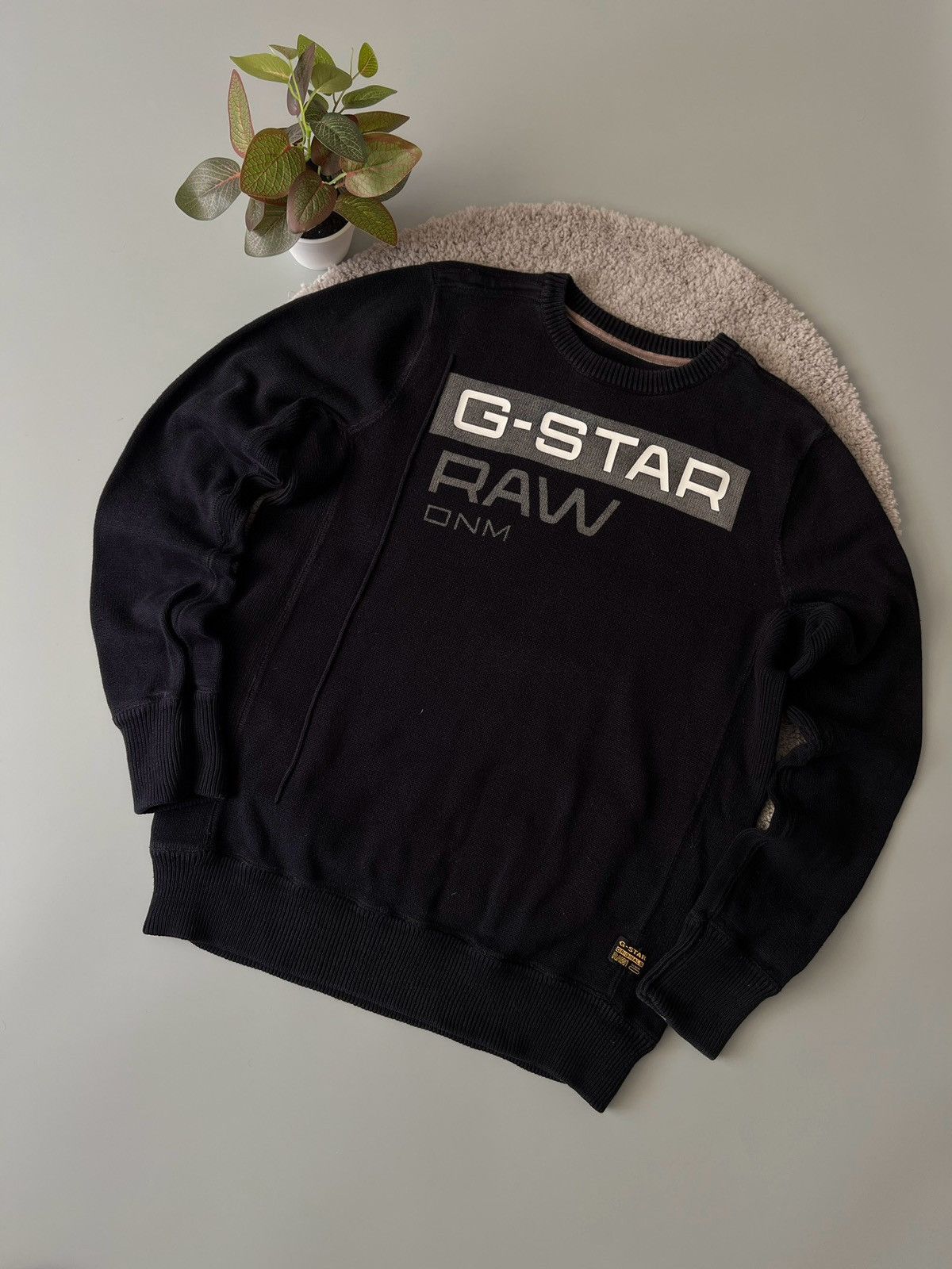 G-Star G-Star Sweater Big Logo Vintage Size US M / EU 48-50 / 2 - 2 Thumbnail
