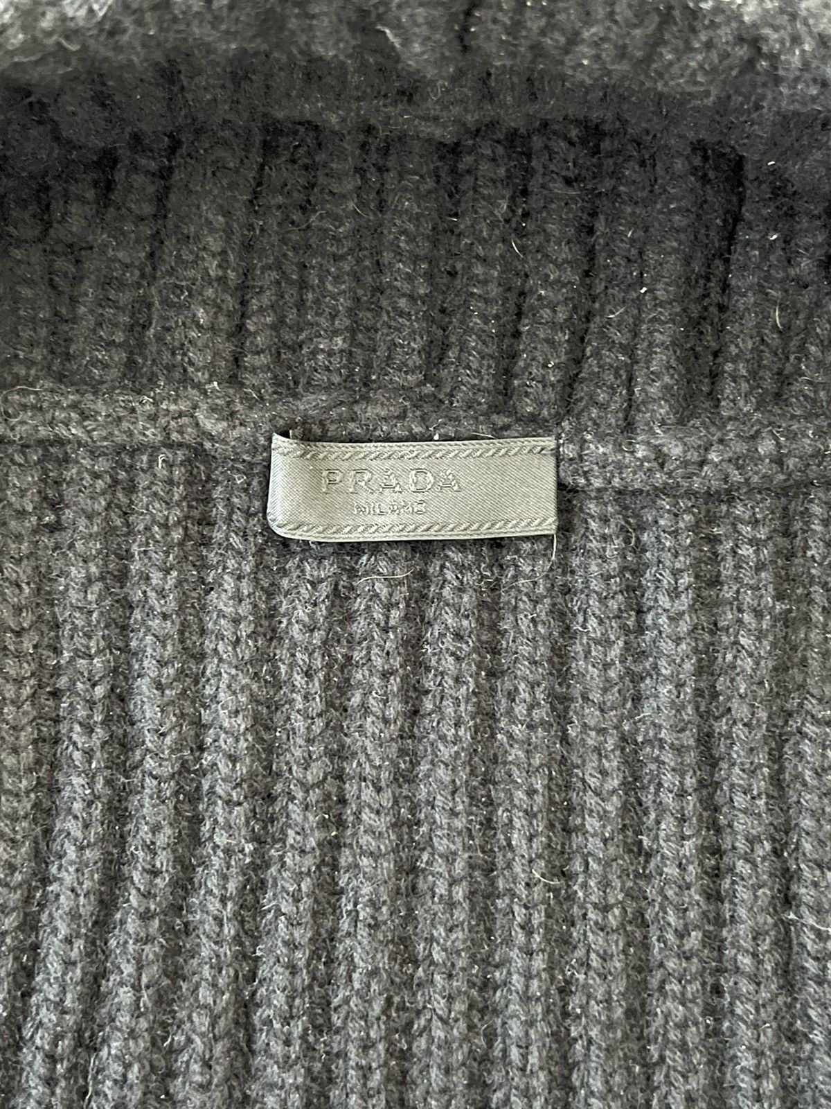Prada Prada Logo Intarsia Knit Balaclava Size ONE SIZE - 4 Thumbnail