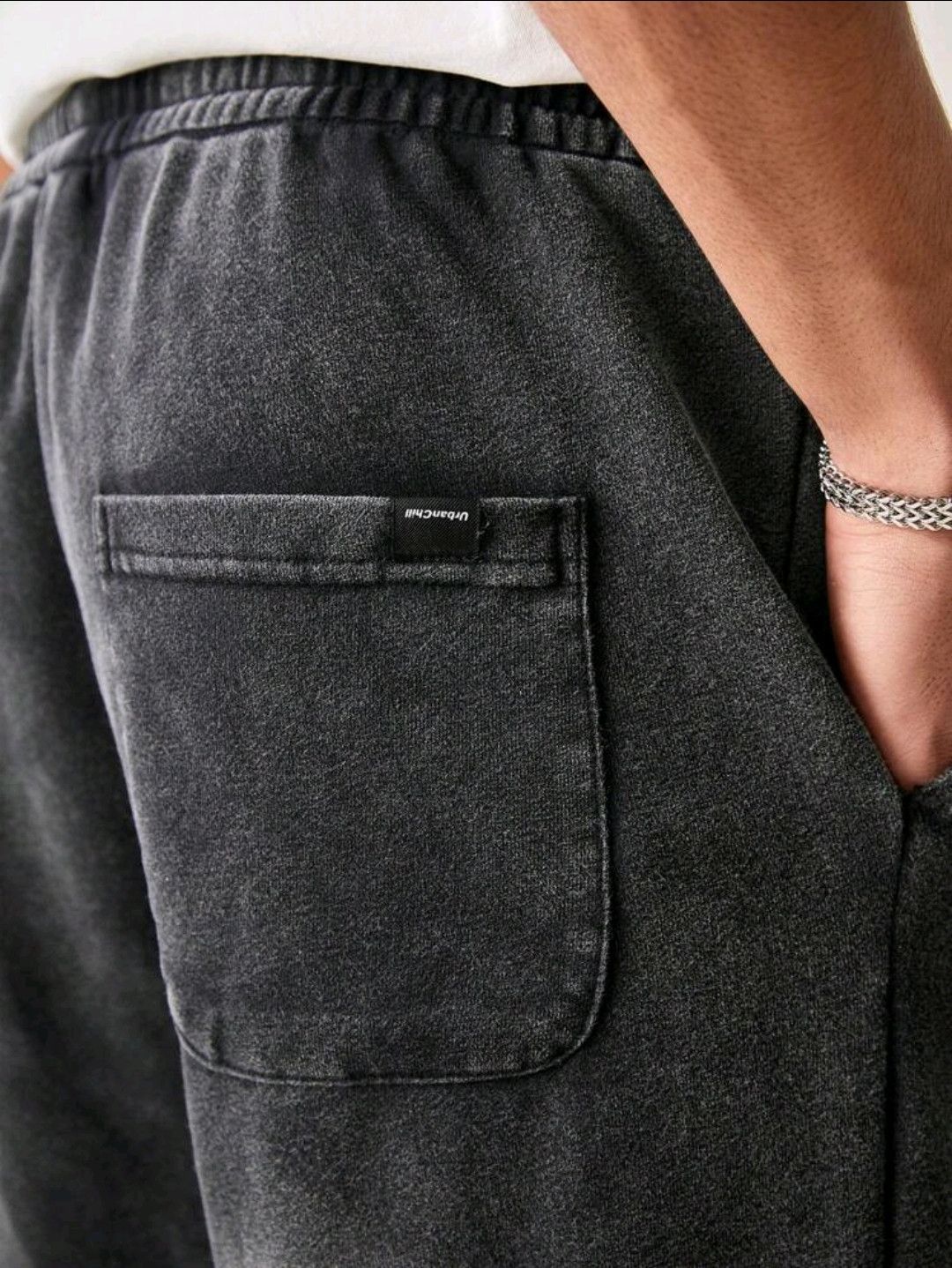 Japanese Brand Simple Loose Knitted Faded Black Gray sh Size US 31 - 5 Thumbnail