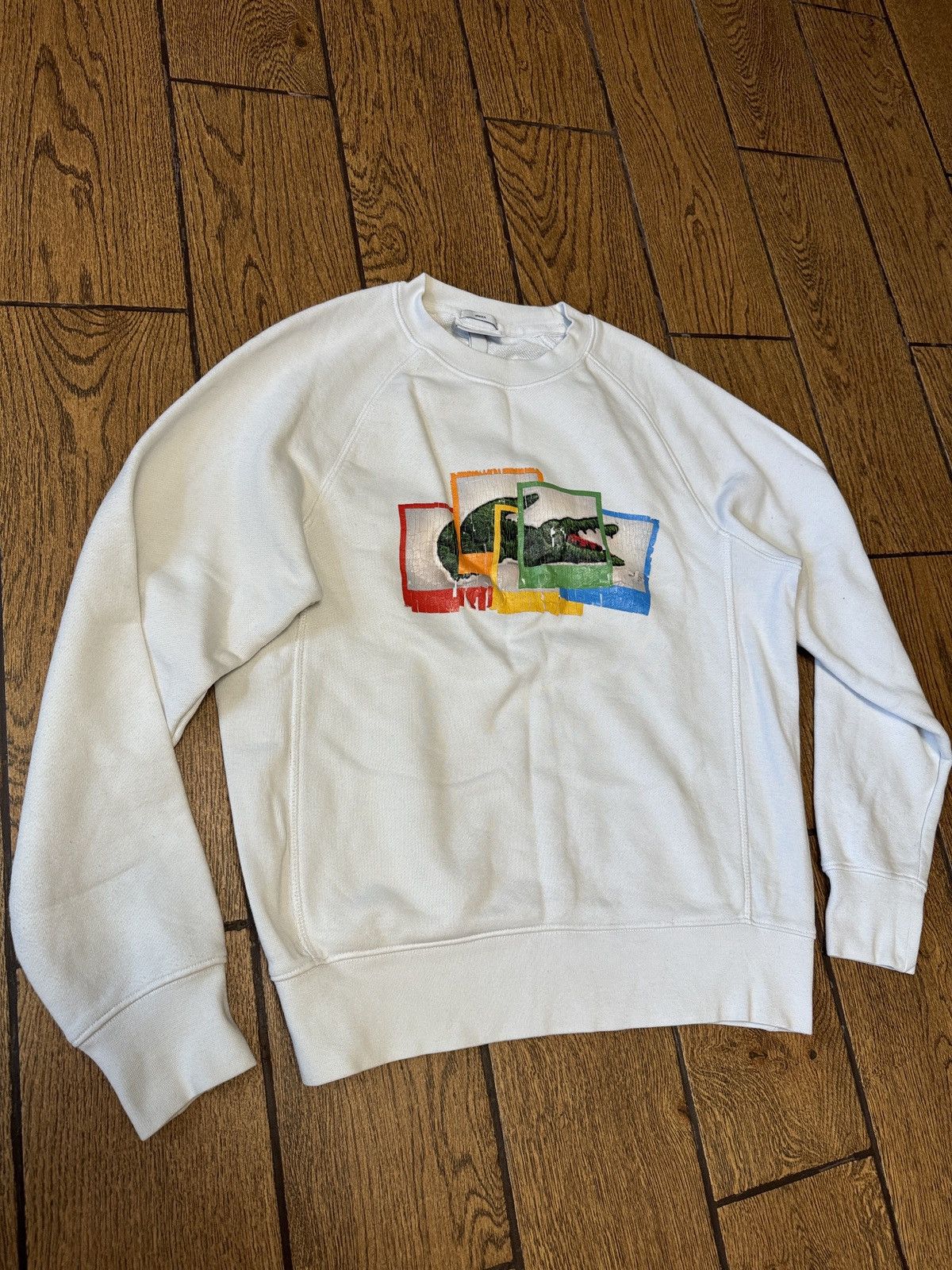 Lacoste × Polaroid Vintage Lacoste x Polaroid Distressed sweatshirt Size US S / EU 44-46 / 1 - 2 Thumbnail