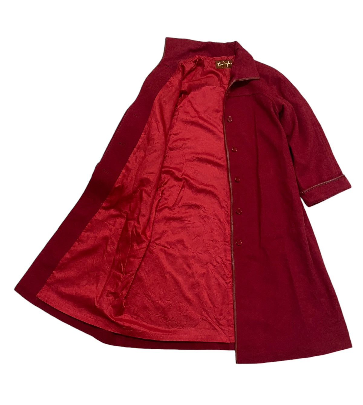 Thierry Mugler Thierry Mugler Red Wool Overcoat Size M / US 6-8 / IT 42-44 - 5 Thumbnail